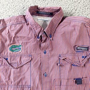 Florida Gators Shirt Mens Large Orange NCAA Football Columbia Super Bonehead